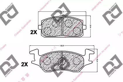 Комплект тормозных колодок DJ PARTS BP1197